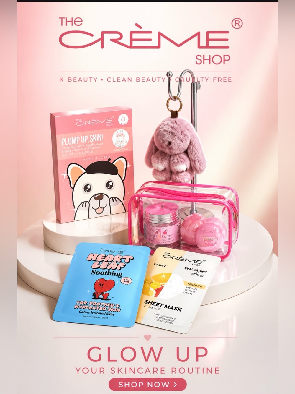 Crème shop Face Mask Set - Pink Hydrating Collection & bundle items NWT